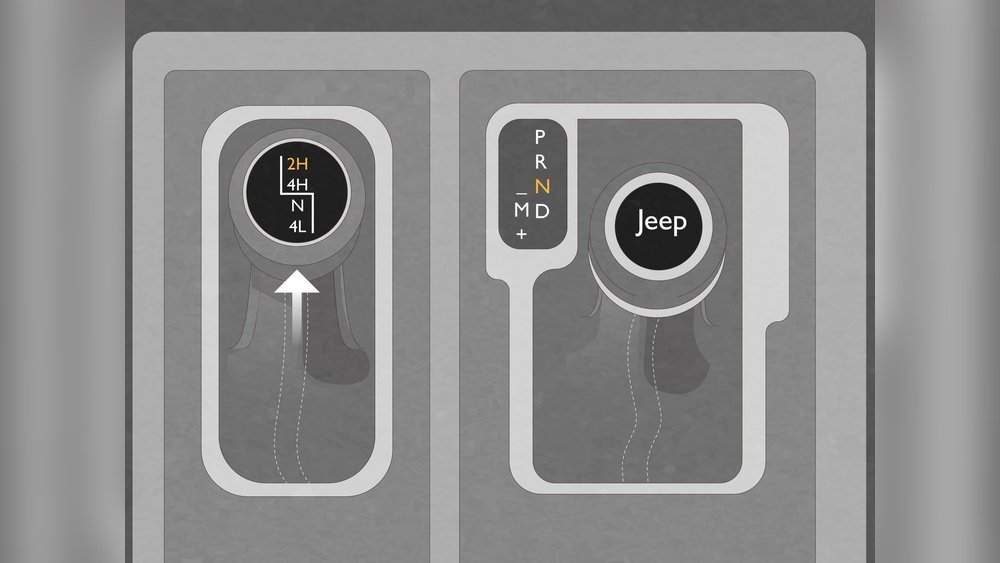 how to get jeep into 4 wheel drive