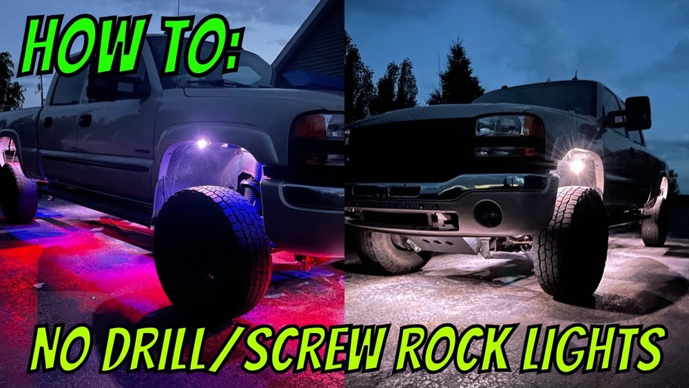 how to install rock lights without drilling