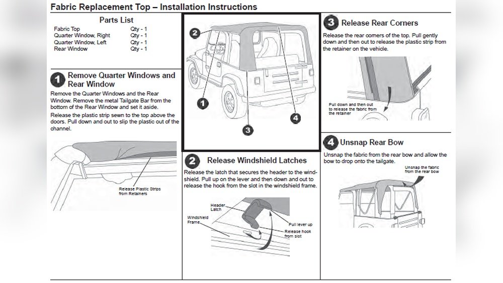 how to install soft top on jeep tj