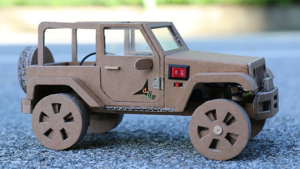 how to make cardboard jeep