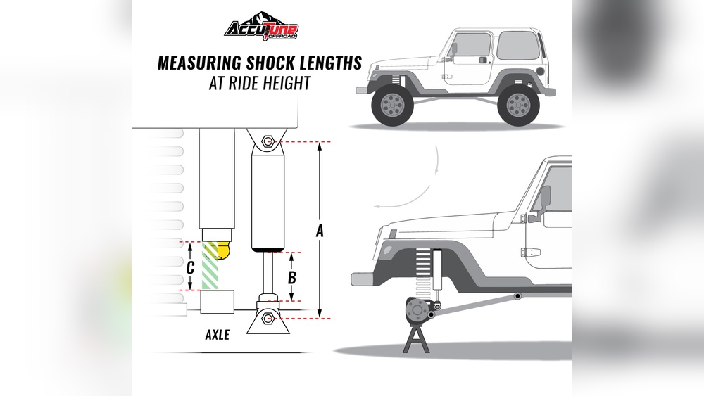 how to measure shocks for lifted jeep