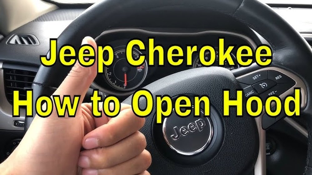 how to open 2016 jeep cherokee hood