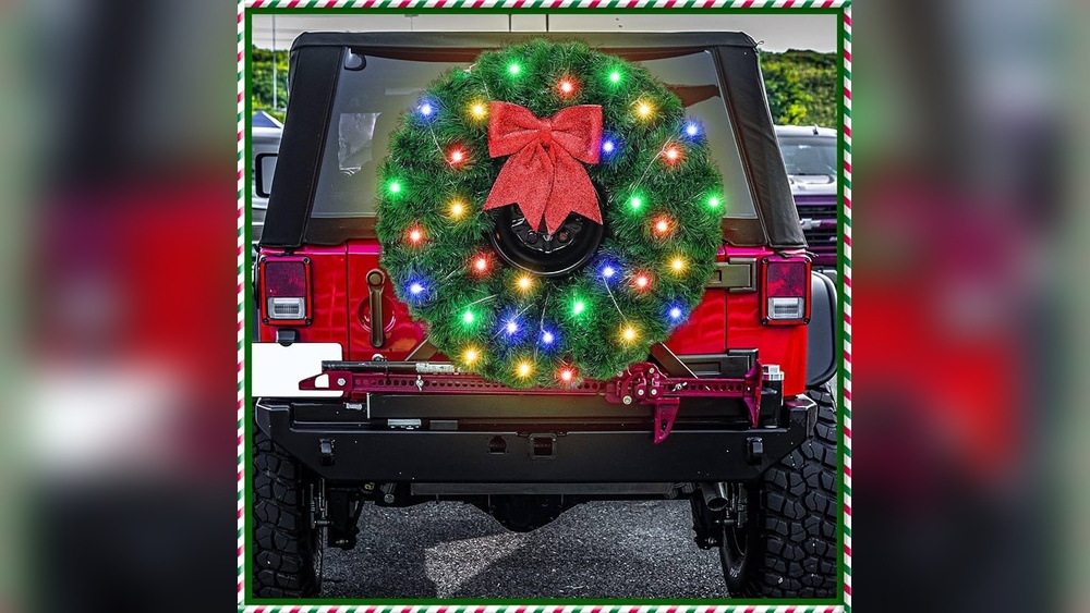 how to put christmas lights on jeep tire