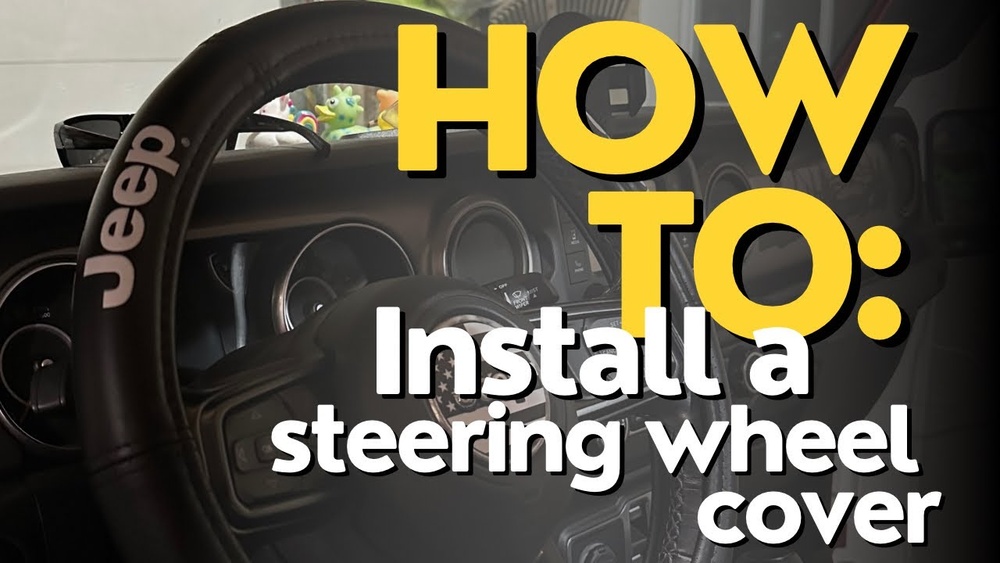 how to put jeep steering wheel cover on