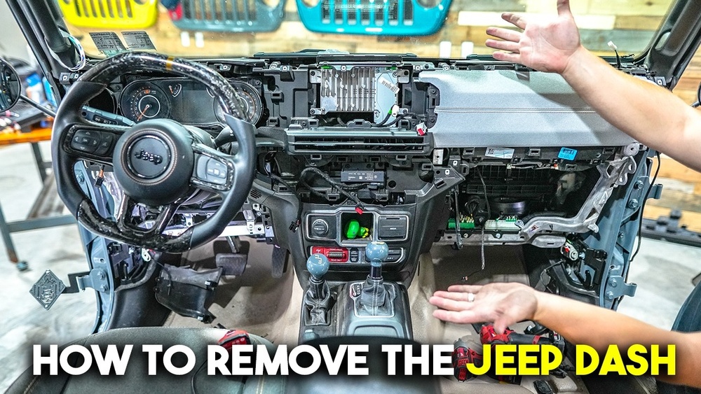 how to remove jeep wrangler dashboard