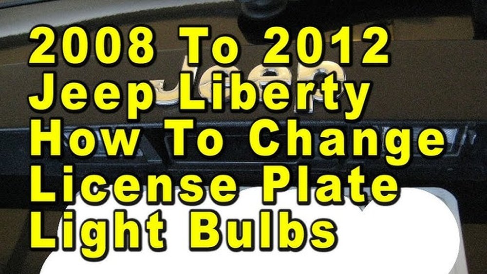 how to replace 2012 jeep liberty license plate light