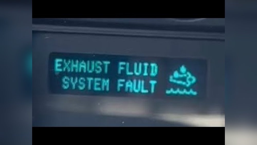 how to reset exhaust fluid system fault