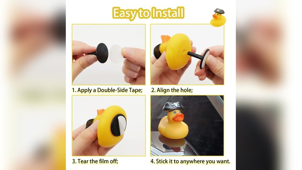 how to stick ducks on jeep dash