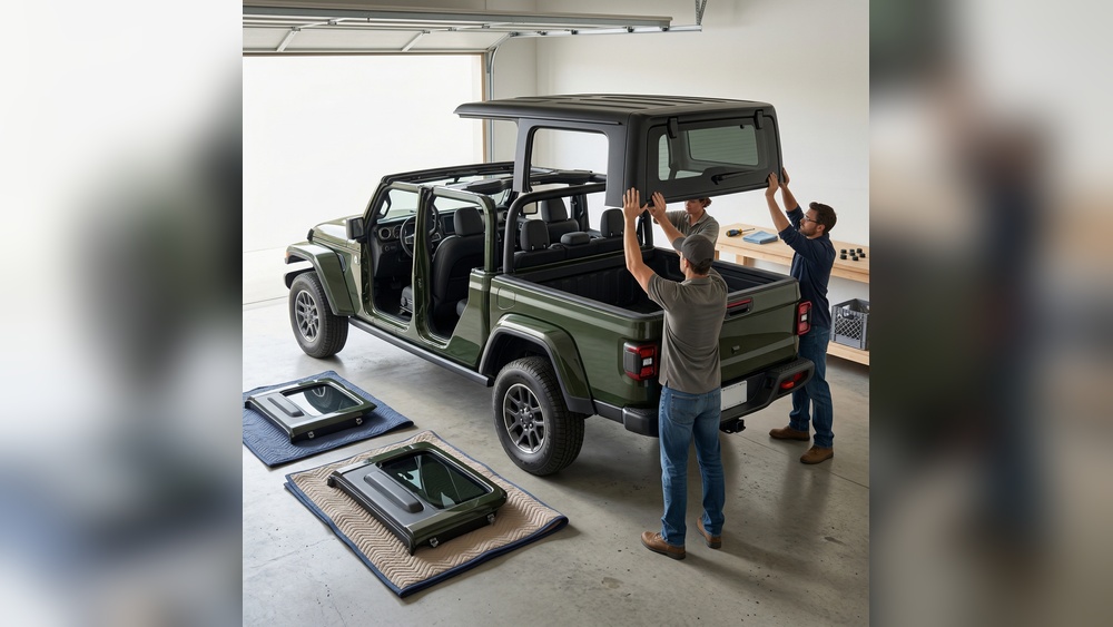 how to take back top off jeep gladiator