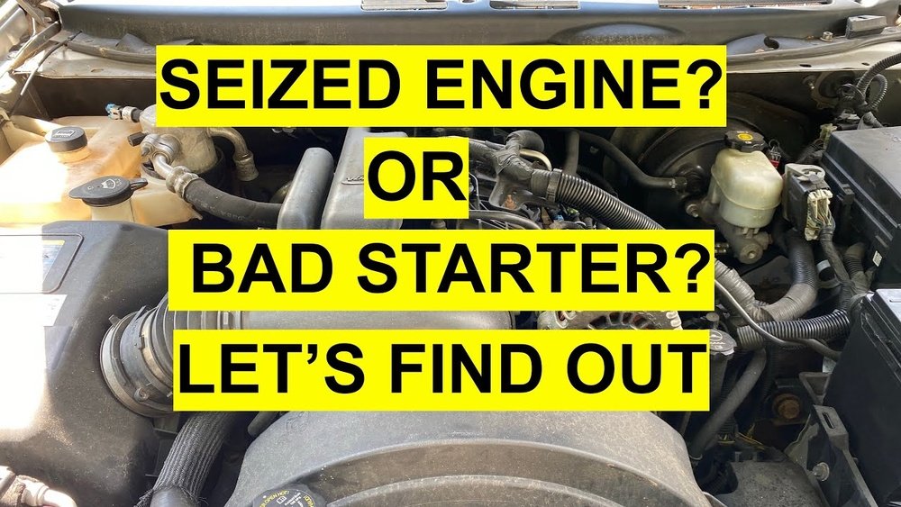 how to tell if a engine is seized