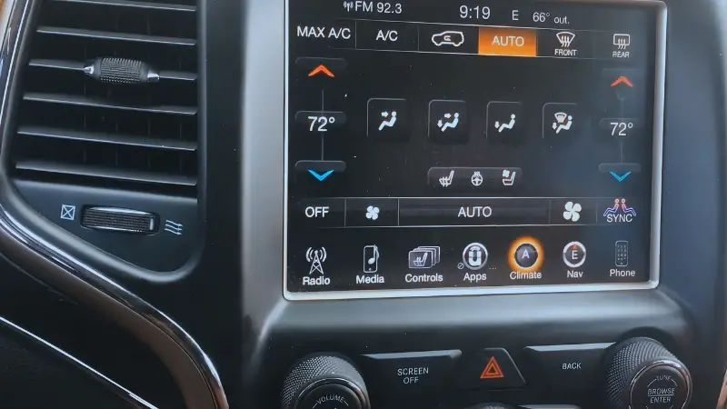 Jeep Grand Cherokee Climate Control Reset