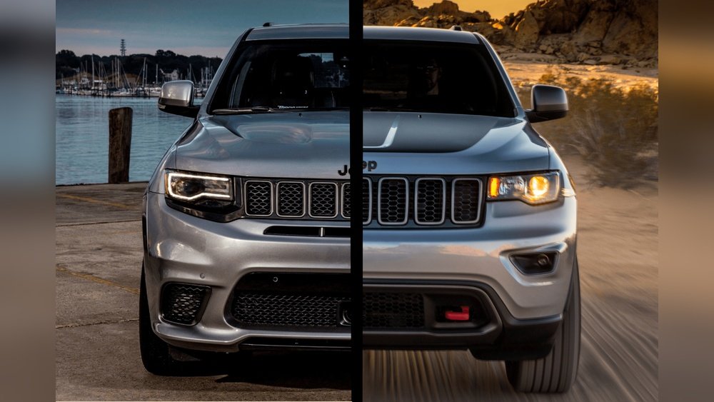 jeep trailhawk vs trackhawk battle of power