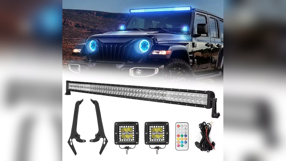 jeep with led light bar