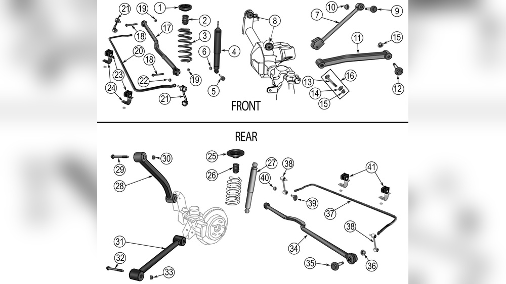 jeep wrangler jk front suspension diagram