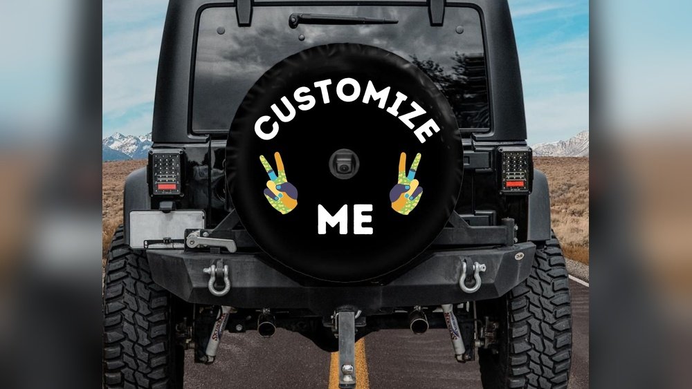 jeep wrangler spare tire cover custom