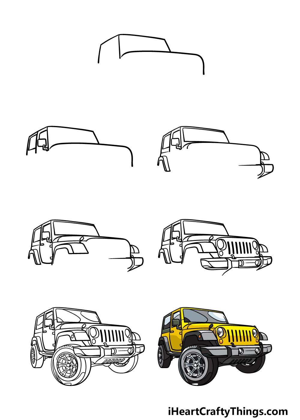 How To Draw A Jeep Step By Step: Easy Guide for Beginners