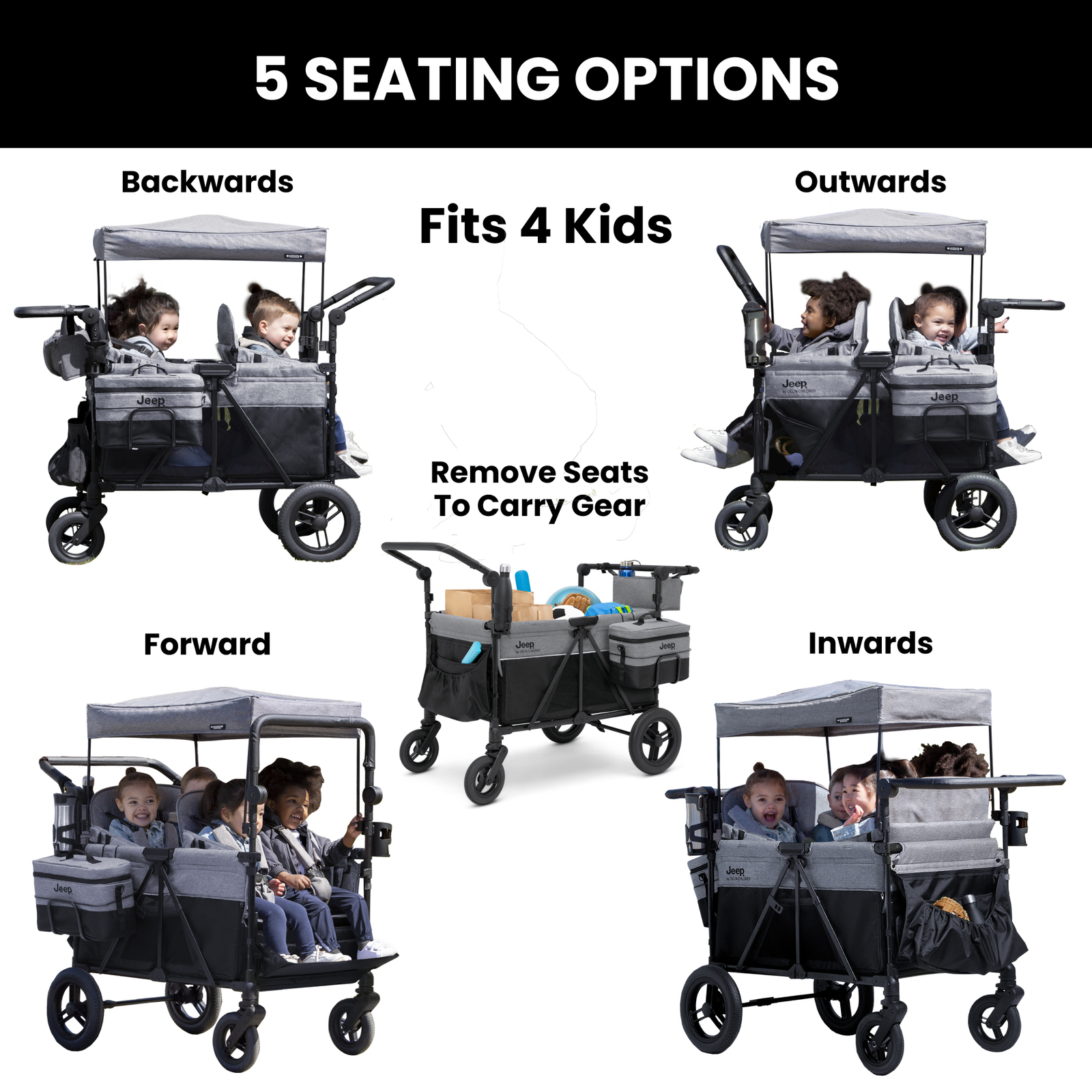 Jeep Wrangler Deluxe 4 Seater Stroller Wagon vs Wonderfold Wagon: Ultimate Comparison