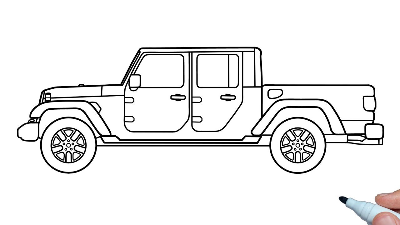 How To Draw A Jeep Gladiator: Step-by-Step Guide for Beginners