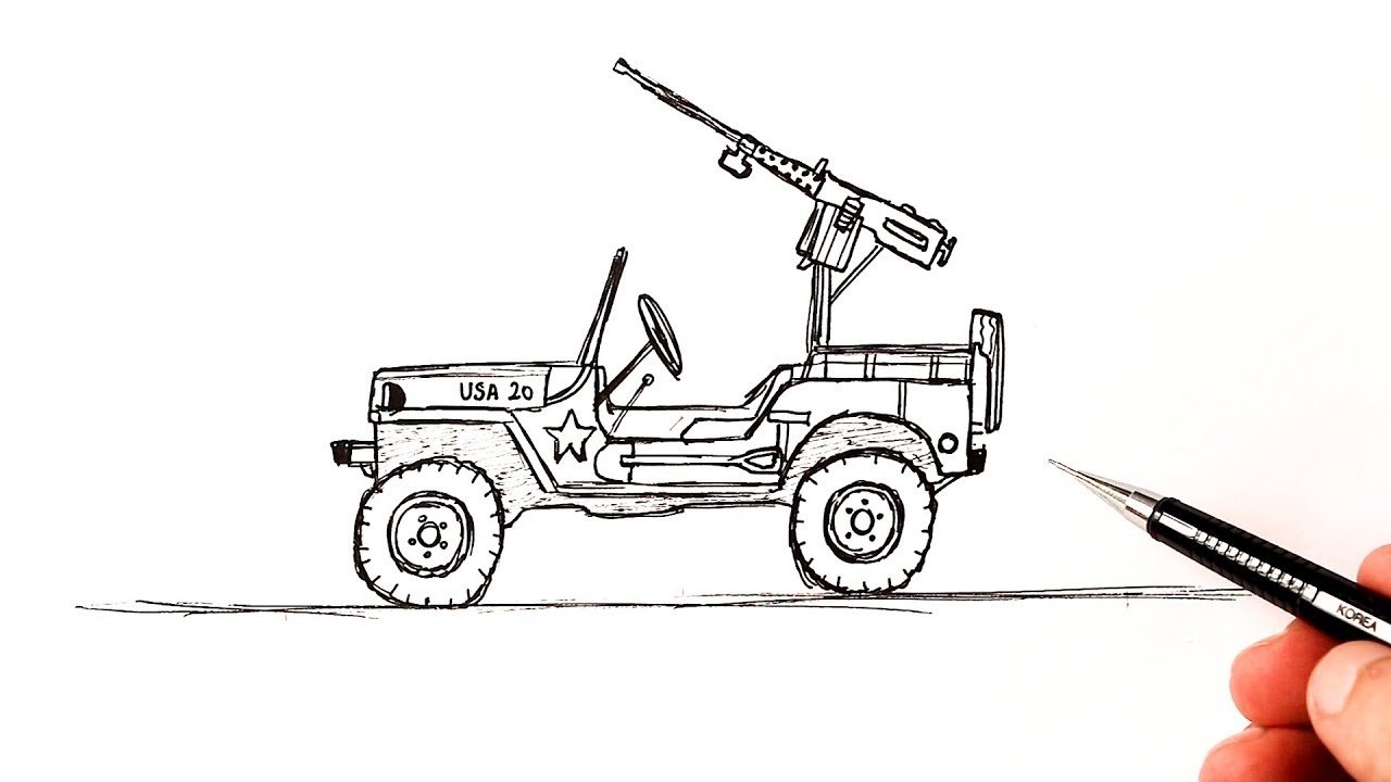 How To Draw A Army Jeep: Step-by-Step Guide for Beginners