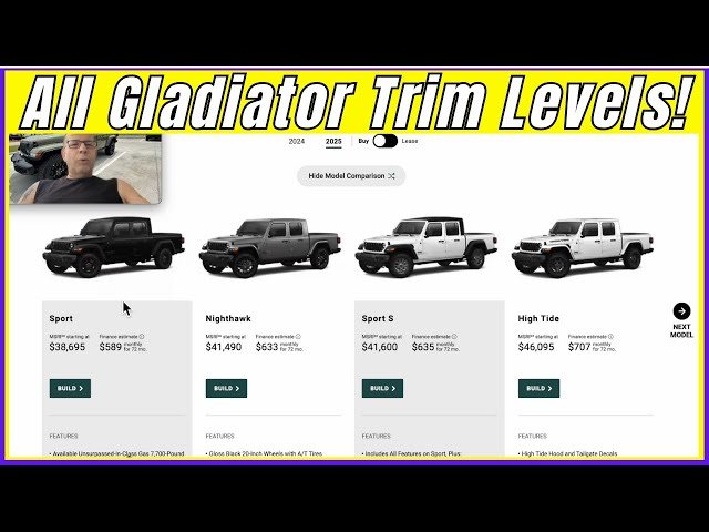 2025 Jeep Gladiator Trim Levels: Complete Guide and Comparison