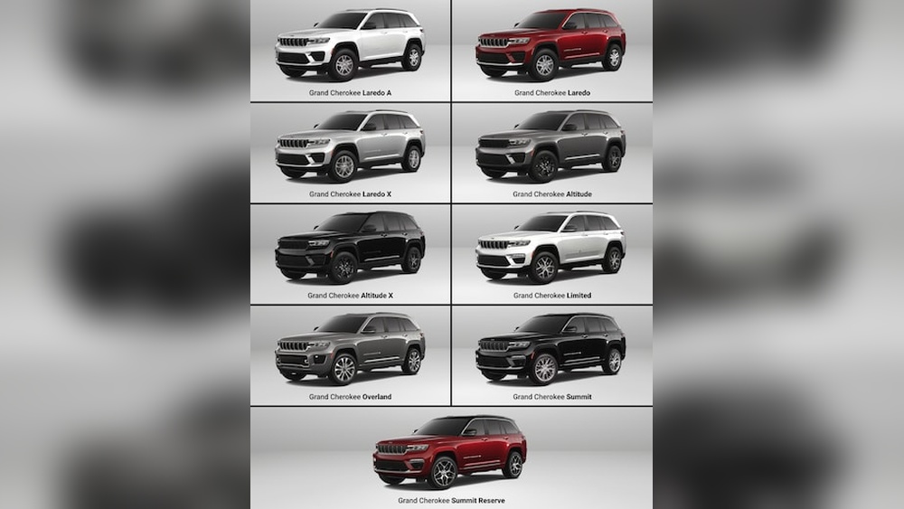 what are the different jeep grand cherokee models