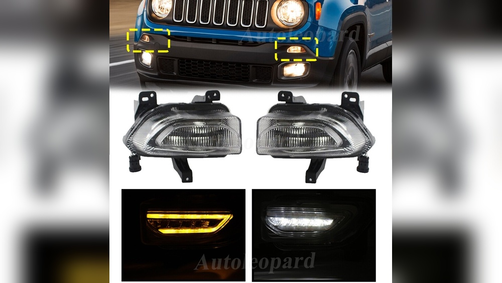 what lights are what on the front of jeep renaged